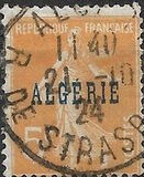[French Postage Stamps Overprinted in Blue, type C1]