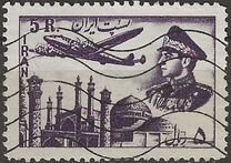 [Airmail - Mohammad Reza Shah Pahlavi, type BAX3]