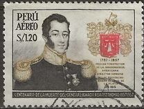 [Airmail - The 100th Anniversary of the Death of General Alvarez Thomas, 1787-1857, Tipi MI1]