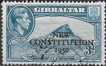 [Overprinted "NEW CONSTITUTION 1950", type AF1]