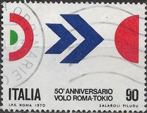 [The 50th Anniversary of the 1st Flight from Rome to Tokyo, type AFK1]