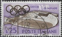 [Giochi della XVII Olimpiade, Roma - Stampatore: i.p.s. officina carte valori - Roma - Filigrana: stelle I, Scrivi YH]