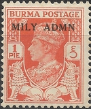 [No. 19-34 Overprinted "MILY ADMIN" in 2 Types, 类型 M]