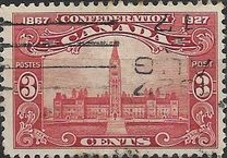[The 60th Anniversary of the Founding of the Dominion of Canada, Inscription: "1867 Confederation 1927", 類型 AT]