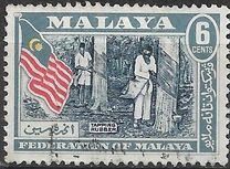 [Coat of Arms, Flag and Map of Malaya, type A]