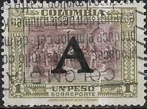 [Airmail - Previous Issues Overprinted A = "Avianca", type QP]
