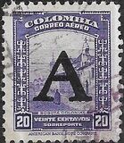 [Airmail - Previous Issues Overprinted A = "Avianca", type QJ]