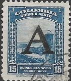 [Airmail - Previous Issues Overprinted A = "Avianca", type QI]