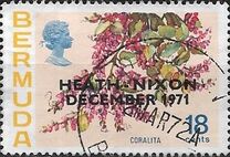 [Anglo-American Talks - Flower Issue Stamps of 1970 Overprinted "HEATH-NIXON DECEMBER - 1971", type FK]