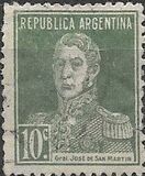 [Definitive Issues - General San Martin, with Period after Value, typ CU6]