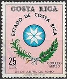 [Airmail - Various Costa Rican Coats of Arms (with Dates), tip RH]