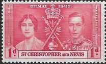 [The Coronation of King George VI and Queen Elizabeth, Inscription "St. Christopher and Nevis", type I]