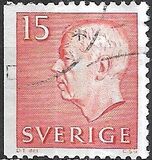 [King Gustaf VI Adolf of Sweden - White Numerals, with Imprint, ประเภท FA]