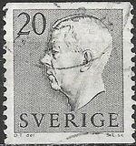 [King Gustaf VI Adolf of Sweden  - New Engravement with Imprint, tegund EE11]