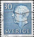 [King Gustaf VI Adolf of Sweden - White Numerals, with Imprint, ประเภท FA6]