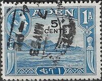 [No. 18 and 20-28 Overprinted New Values in Red or Black, प्रकार M]