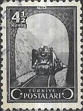 [Inscription "TURKIYE POSTALARI" between two Crescents and Stars, type AHM]