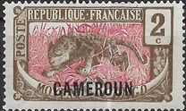 [Middle Congo Postage Stamps (Colors Changed) Overprinted "CAMEROUN", type E1]