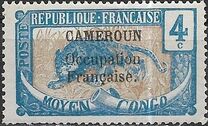 [Middle Congo Postage Stamps Overprinted "CAMEROUN Occupation Francaise", type D2]