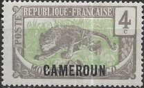 [Middle Congo Postage Stamps (Colors Changed) Overprinted "CAMEROUN", type E2]