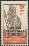 [Issues of 1911-22 in New Colors - Inscription "AFRIQUE EQUATORIALE FRANCAISE" - Warrior, veids P]