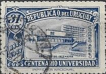 [Airmail - The 100th Anniversary of the Montevideo University, type LJ]