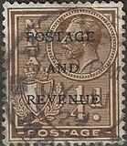[King George V and Coat of Arms Stamps of 1926-1927 Overprinted "POSTAGE AND REVENUE", type X21]