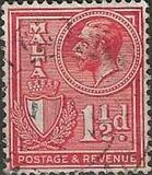 [Re Ġorġ V u arma ta' Malta u Sett Definittiv - iskritti POSTAGE & REVENUE, Tip X13]