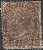 [Serie De La Rue. Cifra o effigie di Vittorio Emanuele II - Filigrana: Corona , Scrivi H]