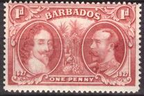 [King Karl I and King George V - The 300th Anniversary of the Colonization of Barbados, type W]