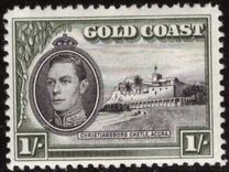 [King George VI & Christiansborg Castle, Accra, tegund R]