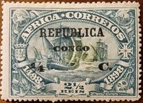 [Vasco da Gama Stamps of Portuguese Africa Overprinted "REPUBLICA - CONGO" & Surcharged, type L]