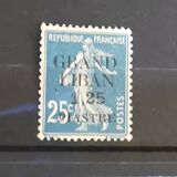 [French Postage Stamps Surcharged & Overprinted "GRAND - LIBAN", type A5]