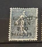 [French Postage Stamps Surcharged & Overprinted "GRAND - LIBAN", type A8]