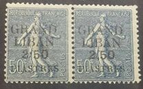 [French Postage Stamps Surcharged & Overprinted "GRAND - LIBAN", type A8]