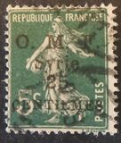 [French Postage Stamps Surcharged & Overprinted "O.M.F. - Syrie" - "Value" in 2 Lines, Tip I]