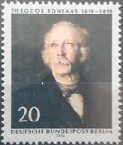 [150° anniversario della nascita di Theodor Fontane - Carta: fluorescente, Scrivi JA]
