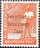[Joint Allied Occupation Zones Stamps Overprinted "Sowjetische Besatzungs Zone", tip B2]