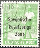 [Joint Allied Occupation Zones Stamps Overprinted "Sowjetische Besatzungs Zone", tip B3]