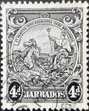 [Alegroría de Barbados. Sin inscripción "Postage & Revenue"., tipo Z11]