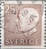 [King Gustaf VI Adolf of Sweden - New Engravement with Imprint, type DB27]