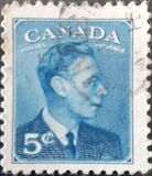 [King George VI - Inscription: "POSTES POSTAGE", Tipi EN]
