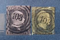 [King Friedrich Wilhelm IV - Hatched Background, Engraved, type A5]
