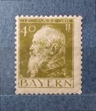 [The 90th Anniversary of the Birth of Prince Luitpold - Type I: Small 9 and no Foot on 1 in "1911". Type II: Large 9 and Foot on 1 in "1911", type G3]