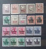 [German Empire Postage Stamps Surcharged & Overprinted "Rumanien", type C]