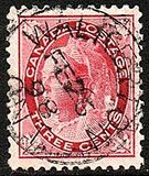 [Queen Victoria - Maple Leaf in Corners, type P3]