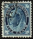 [Queen Victoria - Maple Leaf in Corners, type P4]