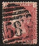 [Queen Victoria - Colored Control Letters in Corners, Tip I]