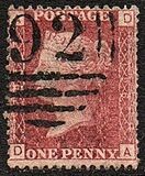 [Queen Victoria - Colored Control Letters in Corners, Tip I]
