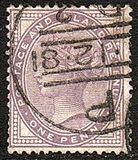 [Regina Vittoria  - Iscrizione "POSTAGE AND INLAND REVENUE", Scrivi AI]